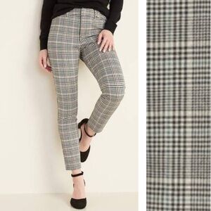Pixie Plaid Dress Pants High Rise Ankle Never Fade Tweed Gray Blue White Size 8